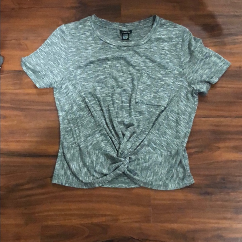 Gray crop top